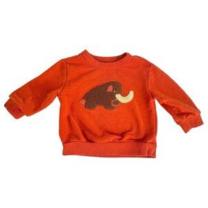 Christian Robinson Wooly Mammoth Orange Sweatshirt Target 12 Months Embroidered
